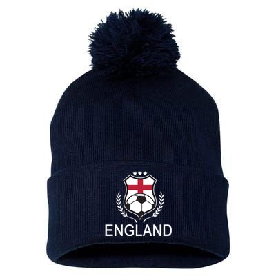 England Soccer English Flag Pom Pom 12in Knit Beanie