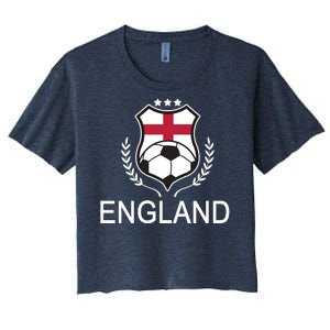 England Soccer English Flag Women's Crop Top Tee