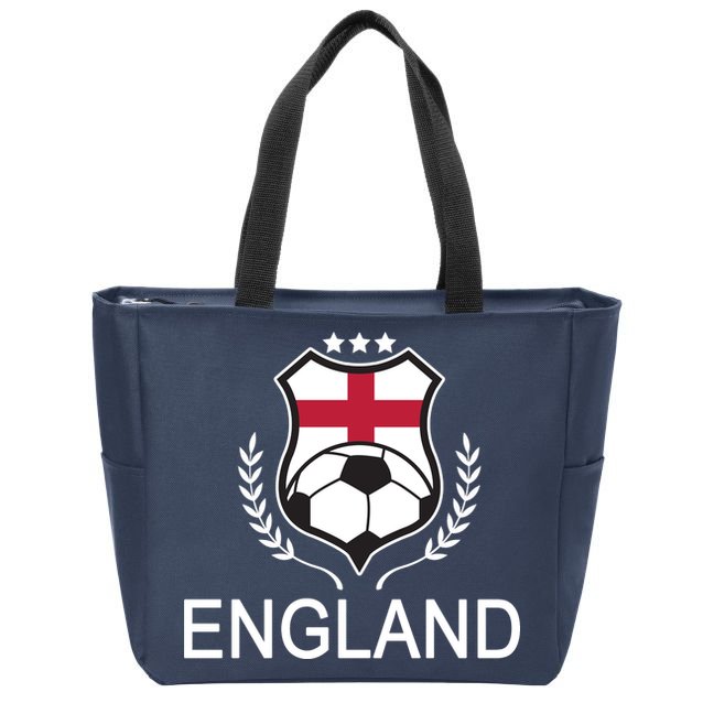 England Soccer English Flag Zip Tote Bag