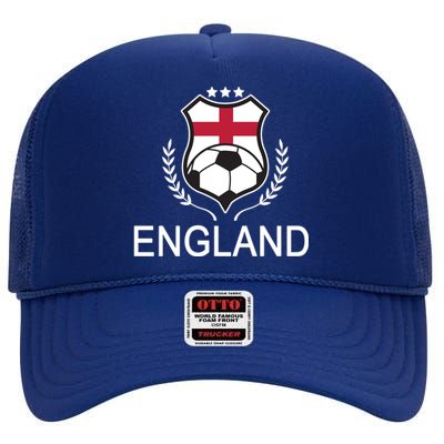 England Soccer English Flag High Crown Mesh Back Trucker Hat