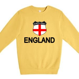 England Soccer Fan English Crest Flag Premium Crewneck Sweatshirt