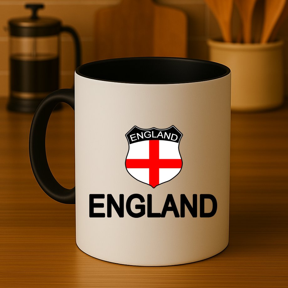 England Soccer Fan English Crest Flag Mug