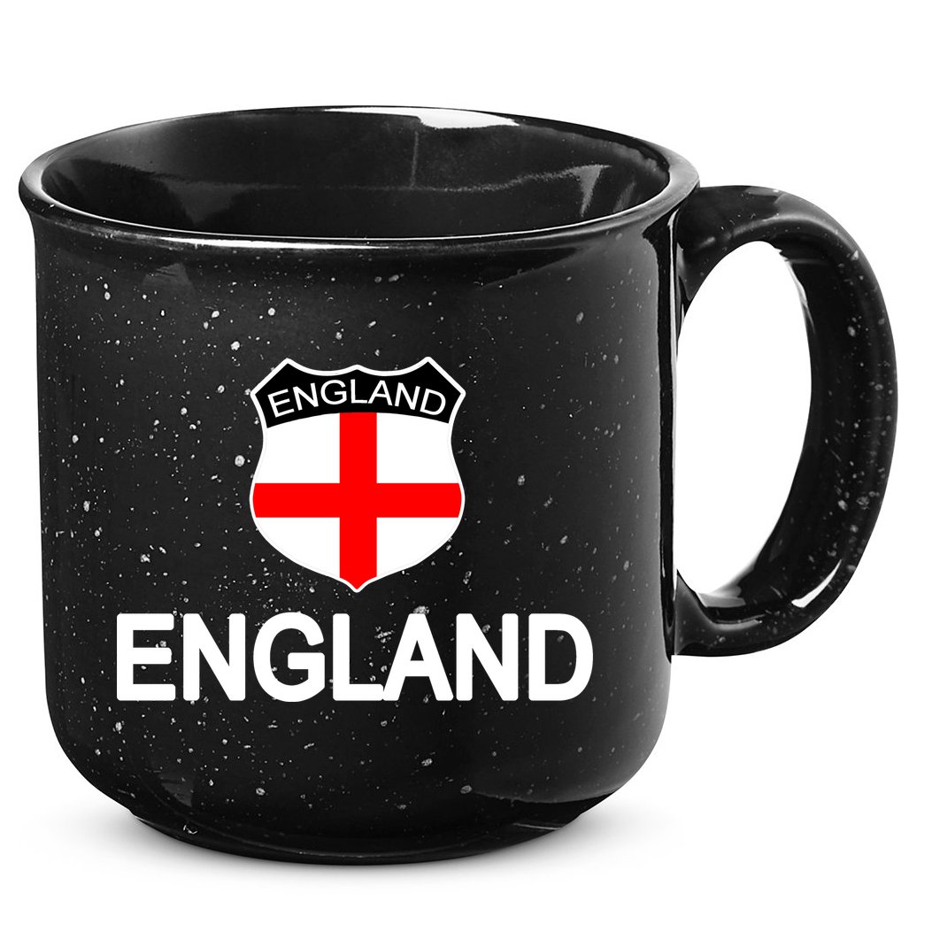 England Soccer Fan English Crest Flag 15oz Campfire Ceramic Mug