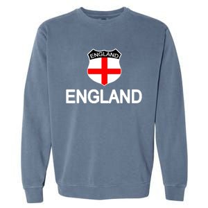 England Soccer Fan English Crest Flag Garment-Dyed Sweatshirt