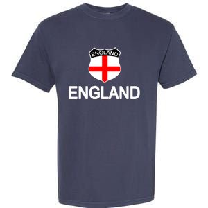 England Soccer Fan English Crest Flag Garment-Dyed Heavyweight T-Shirt