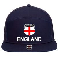 England Soccer Fan English Crest Flag 7 Panel Mesh Trucker Snapback Hat