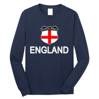 England Soccer Fan English Crest Flag Long Sleeve Shirt