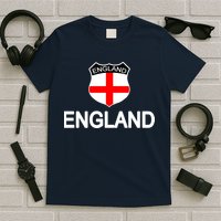 England Soccer Fan English Crest Flag T-Shirt