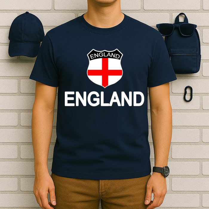 England Soccer Fan English Crest Flag T-Shirt