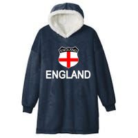 England Soccer Fan English Crest Flag Hooded Wearable Blanket