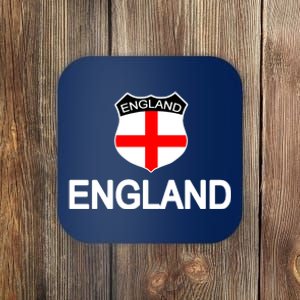 England Soccer Fan English Crest Flag Coaster