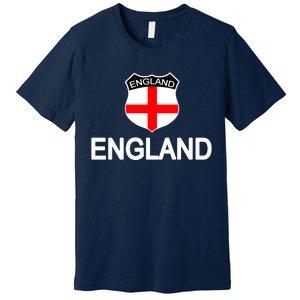 England Soccer Fan English Crest Flag Premium T-Shirt