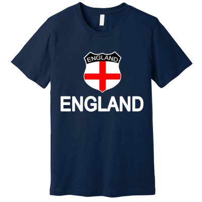England Soccer Fan English Crest Flag Premium T-Shirt