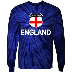 England Soccer Fan English Crest Flag Tie-Dye Long Sleeve Shirt