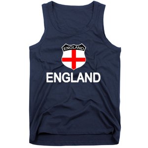 England Soccer Fan English Crest Flag Tank Top