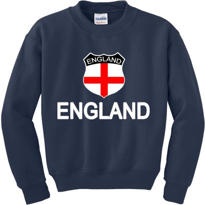England Soccer Fan English Crest Flag Kids Sweatshirt