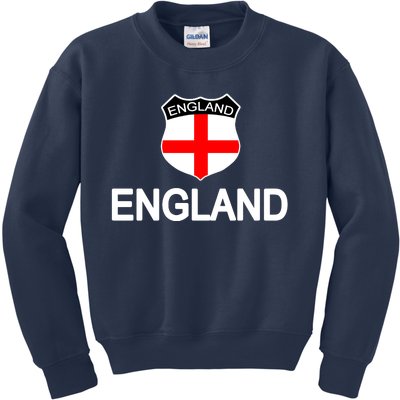 England Soccer Fan English Crest Flag Kids Sweatshirt