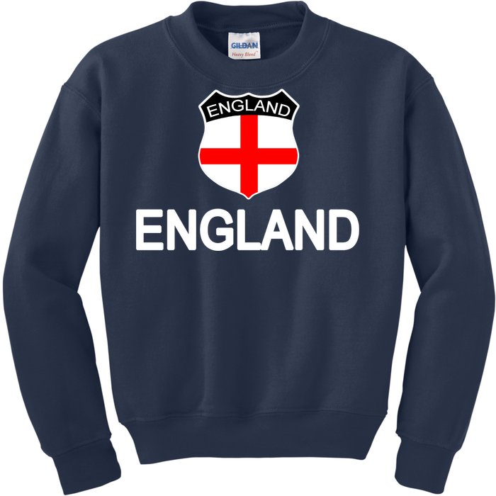 England Soccer Fan English Crest Flag Kids Sweatshirt