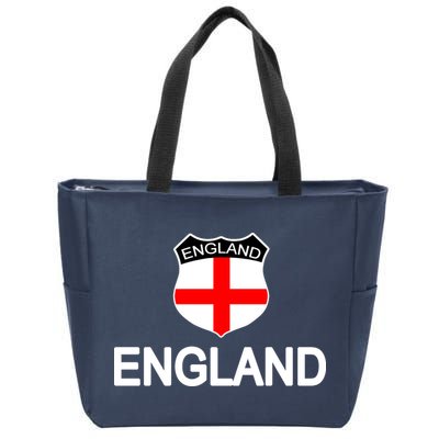 England Soccer Fan English Crest Flag Zip Tote Bag