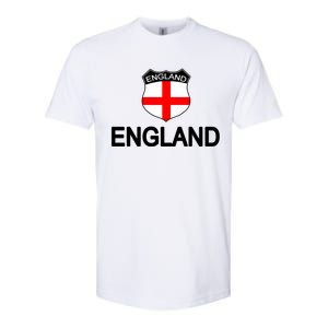 England Soccer Fan English Crest Flag Softstyle CVC T-Shirt