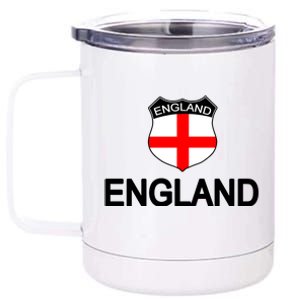 England Soccer Fan English Crest Flag 12 oz Stainless Steel Tumbler Cup