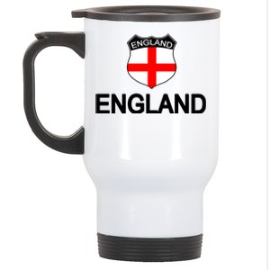 England Soccer Fan English Crest Flag Stainless Steel Travel Mug