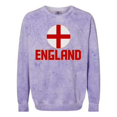 England Soccer Football Red and White Cross Flag logo Colorblast Crewneck Sweatshirt