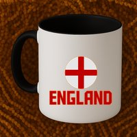 England Soccer Football Red and White Cross Flag logo Mug