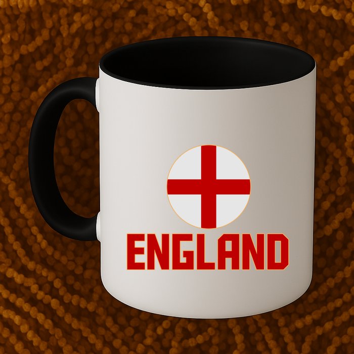 England Soccer Football Red and White Cross Flag logo Mug
