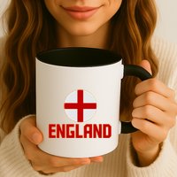 England Soccer Football Red and White Cross Flag logo Mug