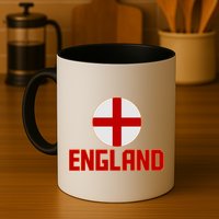England Soccer Football Red and White Cross Flag logo Mug