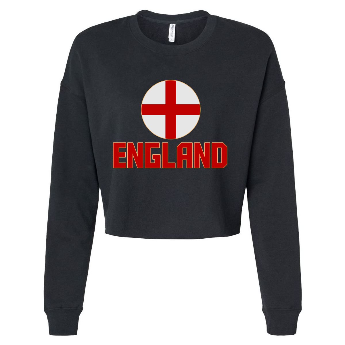 England Soccer Football Red and White Cross Flag logo Cropped Pullover Crew