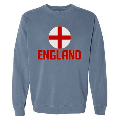 England Soccer Football Red and White Cross Flag logo Garment-Dyed Sweatshirt