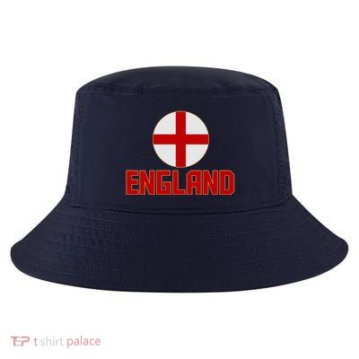 England Soccer Football Red and White Cross Flag logo Cool Comfort Performance Bucket Hat