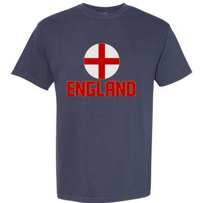 England Soccer Football Red and White Cross Flag logo Garment-Dyed Heavyweight T-Shirt