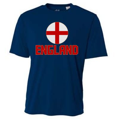 England Soccer Football Red and White Cross Flag logo Cooling Performance Crew T-Shirt