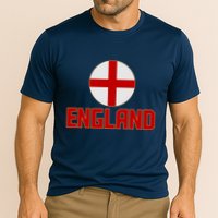 England Soccer Football Red and White Cross Flag logo Performance Shirt