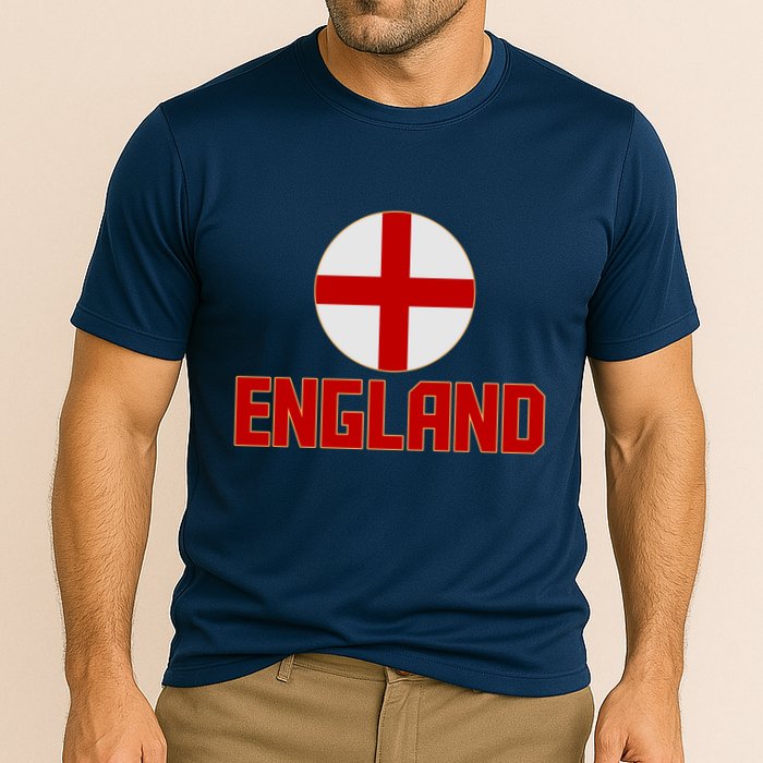 England Soccer Football Red and White Cross Flag logo Performance Shirt
