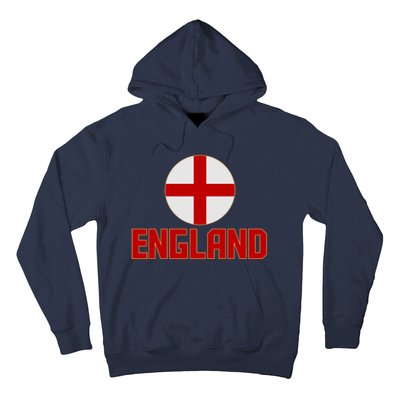 England Soccer Football Red and White Cross Flag logo Hoodie