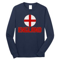 England Soccer Football Red and White Cross Flag logo Long Sleeve Shirt