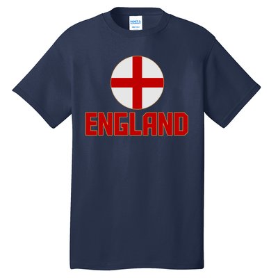 England Soccer Football Red and White Cross Flag logo Tall T-Shirt