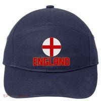 England Soccer Football Red and White Cross Flag logo 7-Panel Snapback Hat