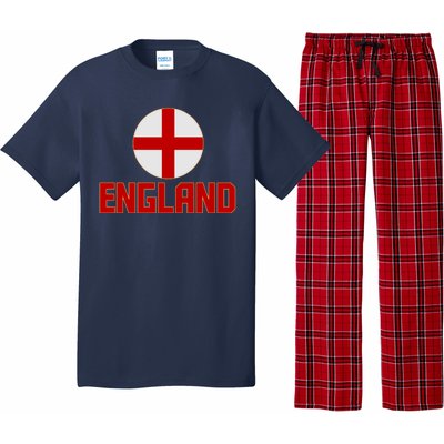 England Soccer Football Red and White Cross Flag logo Pajama Set