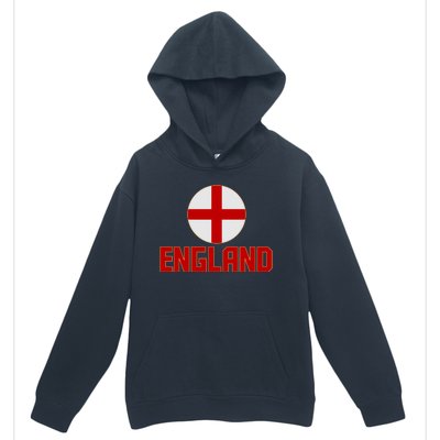 England Soccer Football Red and White Cross Flag logo Urban Pullover Hoodie