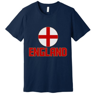 England Soccer Football Red and White Cross Flag logo Premium T-Shirt