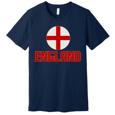 England Soccer Football Red and White Cross Flag logo Premium T-Shirt