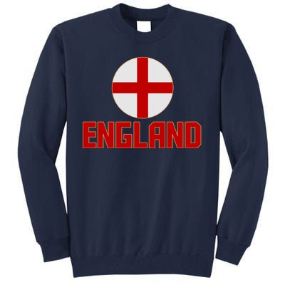 England Soccer Football Red and White Cross Flag logo Tall Sweatshirt