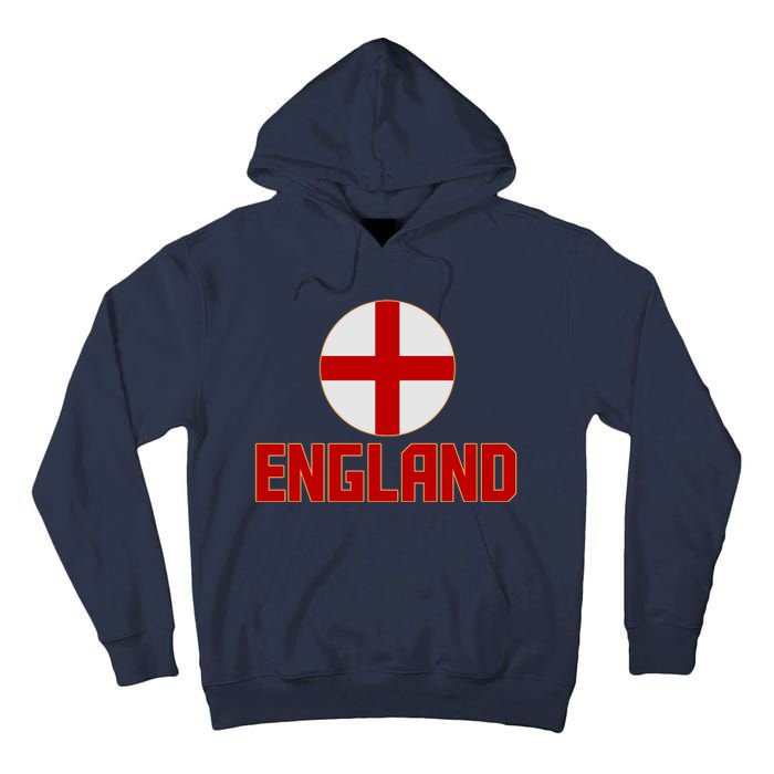 England Soccer Football Red and White Cross Flag logo Tall Hoodie