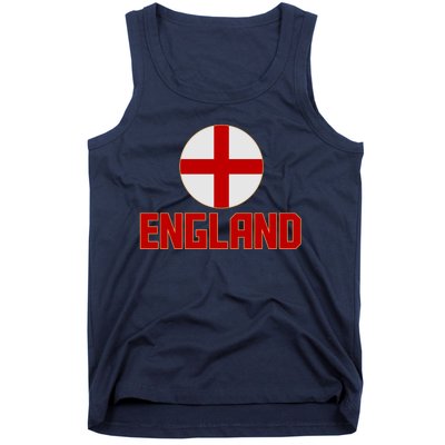 England Soccer Football Red and White Cross Flag logo Tank Top