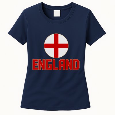England Soccer Football Red and White Cross Flag logo Womens T-Shirt